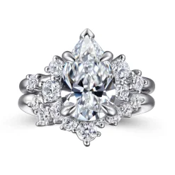 Gabriel & Co. Alexa - 14K White Gold Pear Shape Diamond Engagement Ring