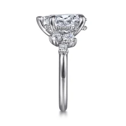 Gabriel & Co. Alexa - 14K White Gold Pear Shape Diamond Engagement Ring