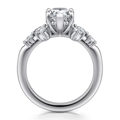 Sale Gabriel & Co. Alexa - 14K White Gold Pear Shape Diamond Engagement Ring