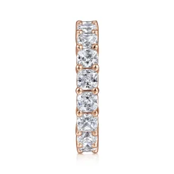 Discount Gabriel & Co. Alexi - 14K Rose Gold Cushion Cut Shared Prong Diamond Eternity Band - 4.5 ct