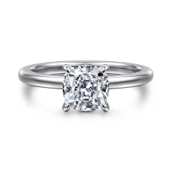 Gabriel & Co. Ali - 14K White Gold Cushion Cut Diamond Engagement Ring