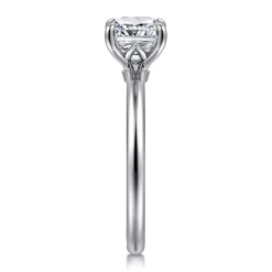 Gabriel & Co. Ali - 14K White Gold Cushion Cut Diamond Engagement Ring