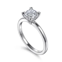 Discount Gabriel & Co. Ali - 14K White Gold Cushion Cut Diamond Engagement Ring