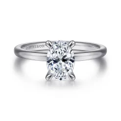 Outlet Gabriel & Co. Ali - 14K White Gold Oval Diamond Engagement Ring