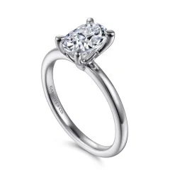 Outlet Gabriel & Co. Ali - 14K White Gold Oval Diamond Engagement Ring