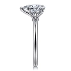 Discount Gabriel & Co. Ali - 14K White Gold Pear Shape Diamond Engagement Ring