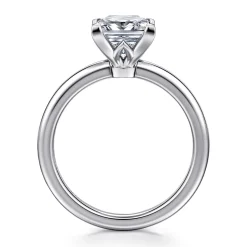 Clearance Gabriel & Co. Ali - 14K White Gold Princess Cut Diamond Engagement Ring