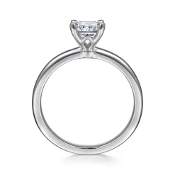 Outlet Gabriel & Co. Ali - 14K White Gold Rectangular Radiant Cut Diamond Engagement Ring