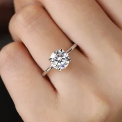 Gabriel & Co. Ali - 14K White Gold Round Diamond Engagement Ring