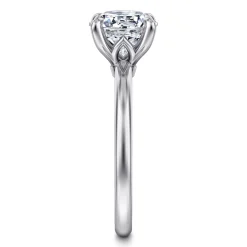 Gabriel & Co. Ali - 14K White Gold Round Diamond Engagement Ring
