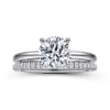 Best Gabriel & Co. Ali - 14K White Gold Round Diamond Engagement Ring