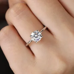 Best Gabriel & Co. Ali - 14K White Gold Round Diamond Engagement Ring