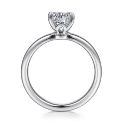 Outlet Gabriel & Co. Ali - 14K White Gold Round Diamond Engagement Ring