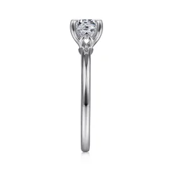 Outlet Gabriel & Co. Ali - 14K White Gold Round Diamond Engagement Ring