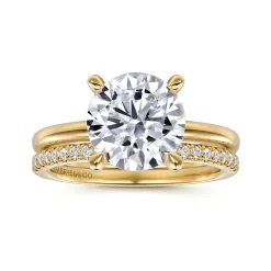 Best Gabriel & Co. Ali - 14K Yellow Gold Diamond Engagement Ring