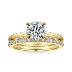 Online Gabriel & Co. Ali - 14K Yellow Gold Round Diamond Engagement Ring