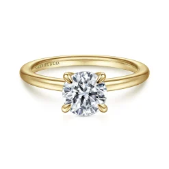 Online Gabriel & Co. Ali - 14K Yellow Gold Round Diamond Engagement Ring