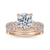 Discount Gabriel & Co. Alina - 14K Rose Gold Hidden Halo Round Diamond Engagement Ring