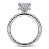 Gabriel & Co. Alina - 14K White Gold Hidden Halo Round Diamond Engagement Ring