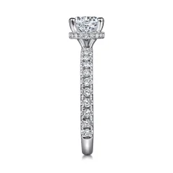 Online Gabriel & Co. Alina - 14K White Gold Hidden Halo Round Diamond Engagement Ring