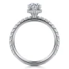 Clearance Gabriel & Co. Alina - 14K White Gold Hidden Halo Oval Diamond Engagement Ring