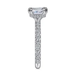 Online Gabriel & Co. Alina - 14K White Gold Hidden Halo Emerald Cut Diamond Engagement Ring