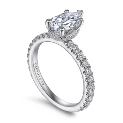 Online Gabriel & Co. Alina - 14K White Gold Hidden Halo Pear Shape Diamond Engagement Ring