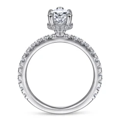 Online Gabriel & Co. Alina - 14K White Gold Hidden Halo Pear Shape Diamond Engagement Ring
