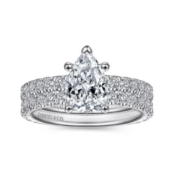 Online Gabriel & Co. Alina - 14K White Gold Hidden Halo Pear Shape Diamond Engagement Ring