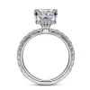 Gabriel & Co. Alina - 14K White Gold Princess Hidden Halo Diamond Engagement Ring