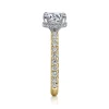 Clearance Gabriel & Co. Alina - 14K White-Yellow Gold Hidden Halo Round Diamond Engagement Ring