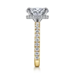 Online Gabriel & Co. Alina - 14K White-Yellow Gold Oval Diamond Engagement Ring