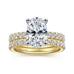 Online Gabriel & Co. Alina - 14K White-Yellow Gold Oval Diamond Engagement Ring
