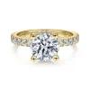 Clearance Gabriel & Co. Alina - 14K Yellow Gold Hidden Halo Round Diamond Engagement Ring