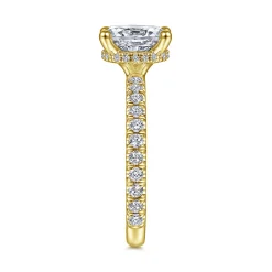 Online Gabriel & Co. Alina - 14K Yellow Gold Hidden Halo Oval Diamond Engagement Ring