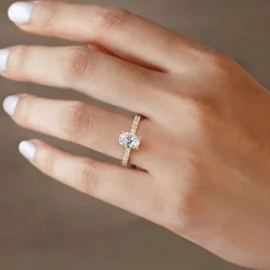 Online Gabriel & Co. Alina - 14K Yellow Gold Hidden Halo Oval Diamond Engagement Ring