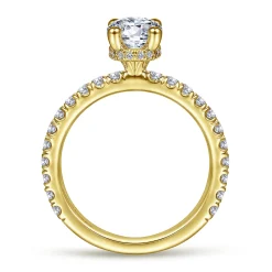 Online Gabriel & Co. Alina - 14K Yellow Gold Hidden Halo Oval Diamond Engagement Ring