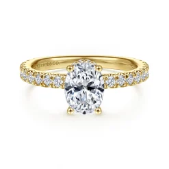 Online Gabriel & Co. Alina - 14K Yellow Gold Hidden Halo Oval Diamond Engagement Ring
