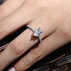 Clearance Gabriel & Co. Alina - Platinum Hidden Halo Pear Shape Diamond Engagement Ring