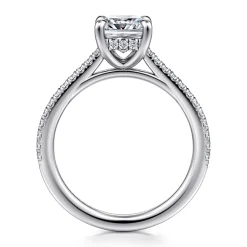 Clearance Gabriel & Co. Aline - 14K White Gold Cushion Cut Diamond Engagement Ring