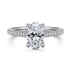 Online Gabriel & Co. Aline - 14K White Gold Oval Diamond Engagement Ring