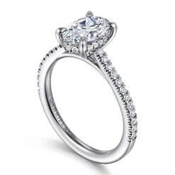Online Gabriel & Co. Aline - 14K White Gold Oval Diamond Engagement Ring