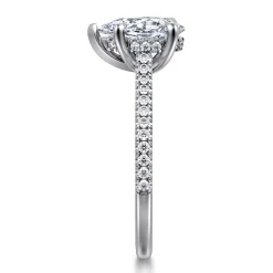 Gabriel & Co. Aline - 14K White Gold Pear Shape Diamond Engagement Ring