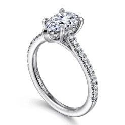 Gabriel & Co. Aline - 14K White Gold Pear Shape Diamond Engagement Ring