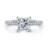 Best Gabriel & Co. Aline - 14K White Gold Princess Cut Diamond Engagement Ring