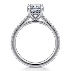 Discount Gabriel & Co. Aline - 14K White Gold Radiant Cut Diamond Engagement Ring