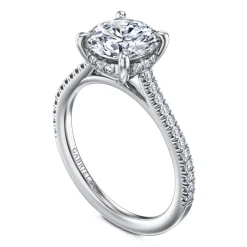Online Gabriel & Co. Aline - 14K White Gold Round Diamond Engagement Ring