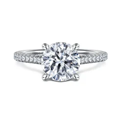 Online Gabriel & Co. Aline - 14K White Gold Round Diamond Engagement Ring