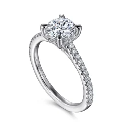 Online Gabriel & Co. Aline - 14K White Gold Round Diamond Engagement Ring