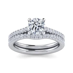 Online Gabriel & Co. Aline - 14K White Gold Round Diamond Engagement Ring
